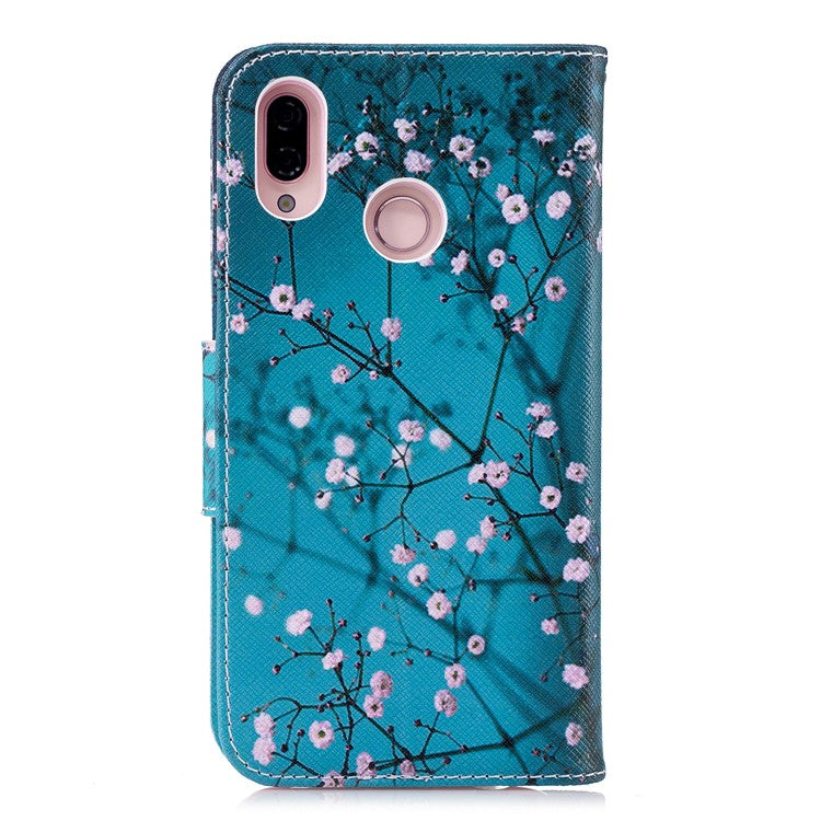 Patterned PU Leather Wallet Flip Shell for Huawei P20 Lite / Nova 3e (China) - Wintersweet