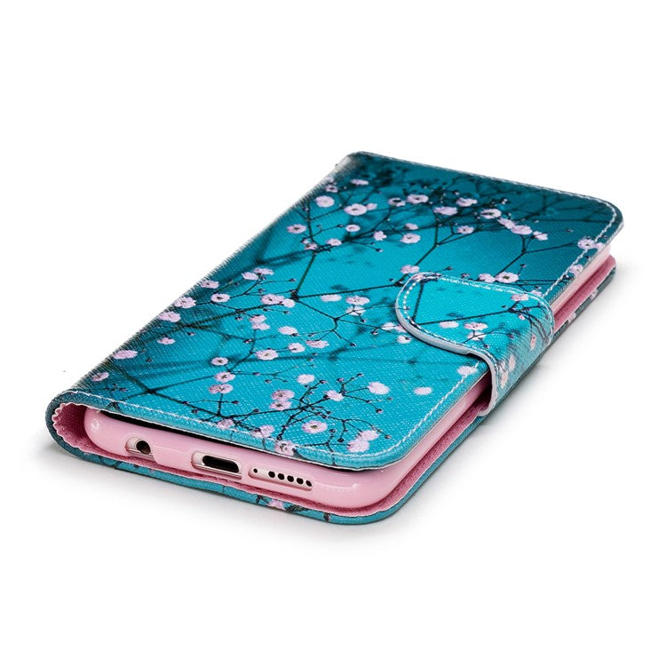 Patterned PU Leather Wallet Flip Shell for Huawei P20 Lite / Nova 3e (China) - Wintersweet