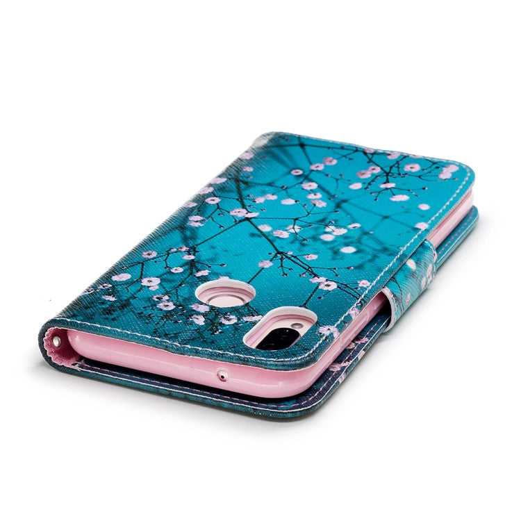 Patterned PU Leather Wallet Flip Shell for Huawei P20 Lite / Nova 3e (China) - Wintersweet
