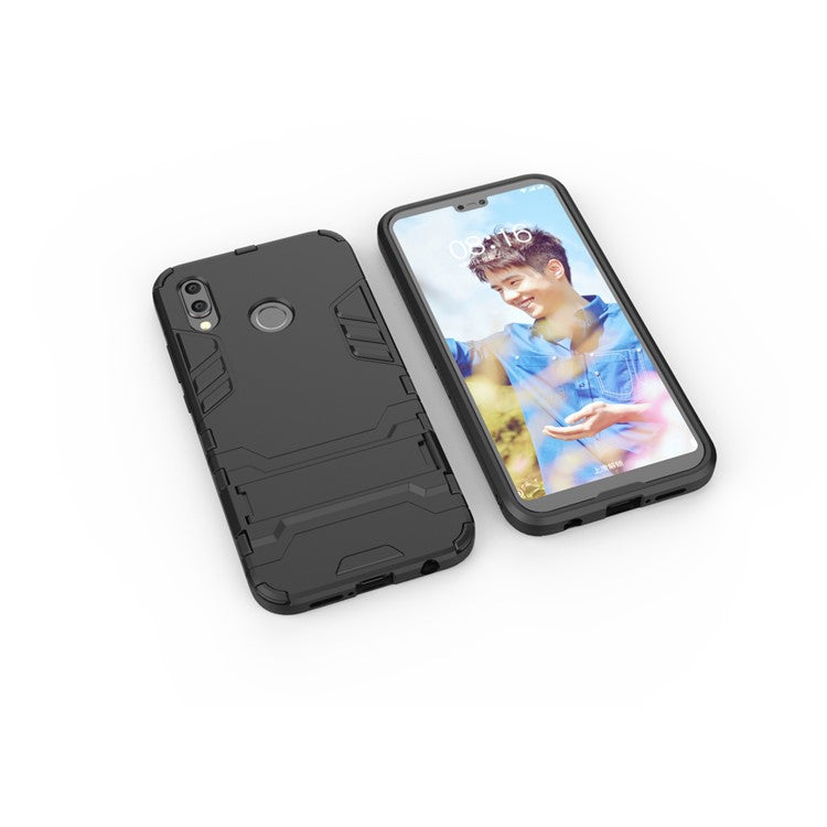 Cool Guard PC TPU Combo Mobile Casing with Kickstand for Huawei P20 Lite / Nova 3e (China) - Black
