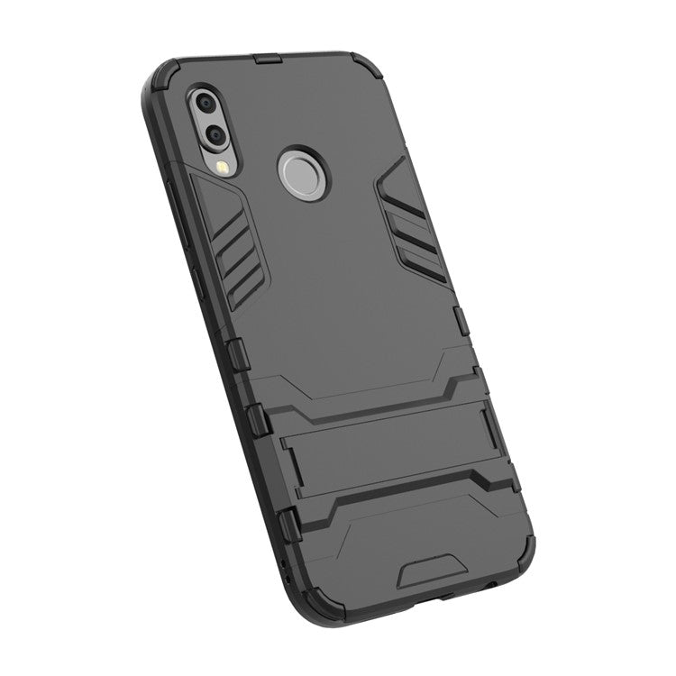 Cool Guard PC TPU Combo Mobile Casing with Kickstand for Huawei P20 Lite / Nova 3e (China) - Black