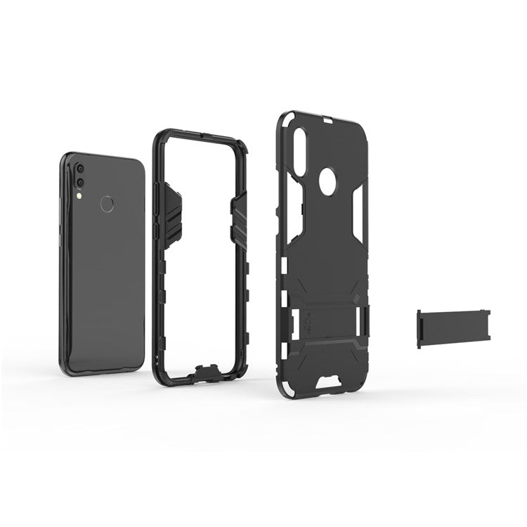 Cool Guard PC TPU Combo Mobile Casing with Kickstand for Huawei P20 Lite / Nova 3e (China) - Black
