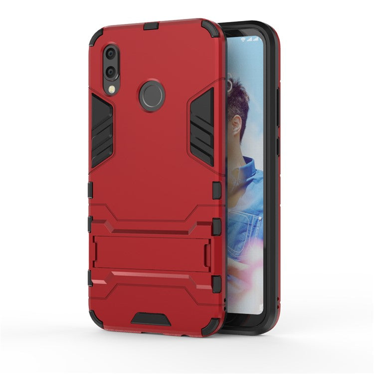 Cool Guard PC TPU Combo Cell Phone Casing with Kickstand for Huawei P20 Lite / Nova 3e (China) - Red