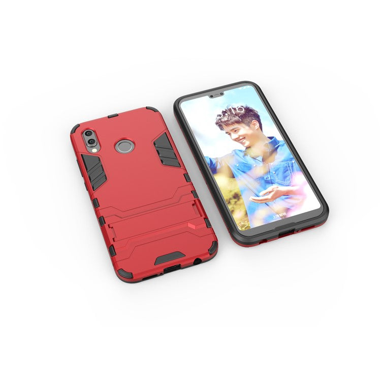 Cool Guard PC TPU Combo Cell Phone Casing with Kickstand for Huawei P20 Lite / Nova 3e (China) - Red