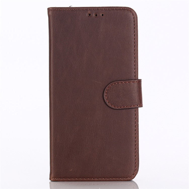 Crazy Horse Texture Retro Style Leather Wallet Mobile Casing for Huawei P20 Pro - Coffee