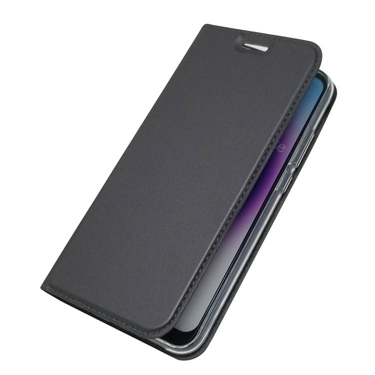 Auto-absorbed Stand Leather Card Holder Cellphone Case for Huawei P20 Lite / Nova 3e - Black