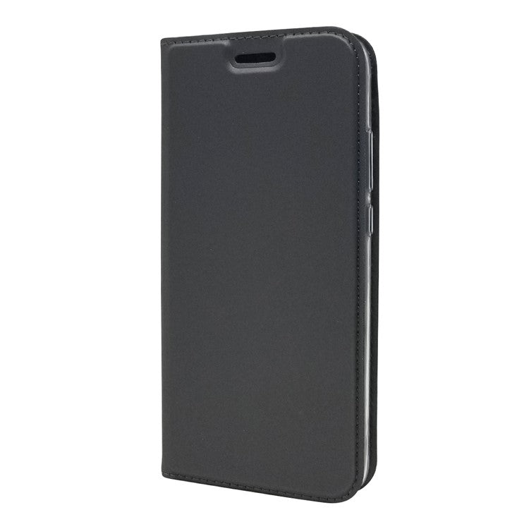 Auto-absorbed Stand Leather Card Holder Cellphone Case for Huawei P20 Lite / Nova 3e - Black