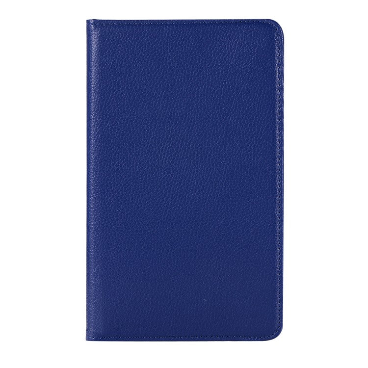 Litchi Texture Leather Case with Rotating Stand for Huawei MediaPad M5 8 - Dark Blue