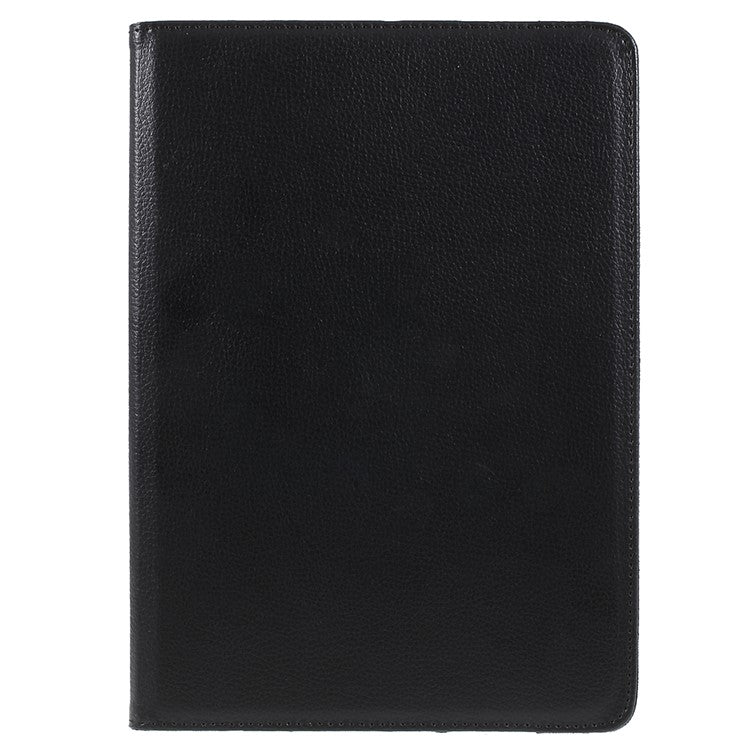 Litchi Skin Leather Case with Rotating Stand for Huawei MediaPad M5 10 / M5 10 (Pro) - Black