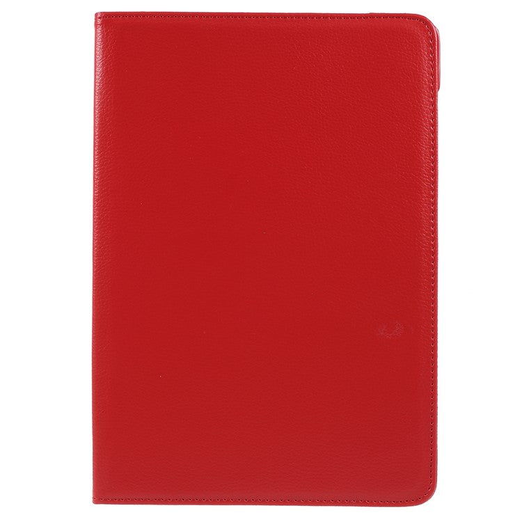 Litchi Skin Leather Shell with Rotating Stand for Huawei MediaPad M5 10 / M5 10 (Pro) - Red