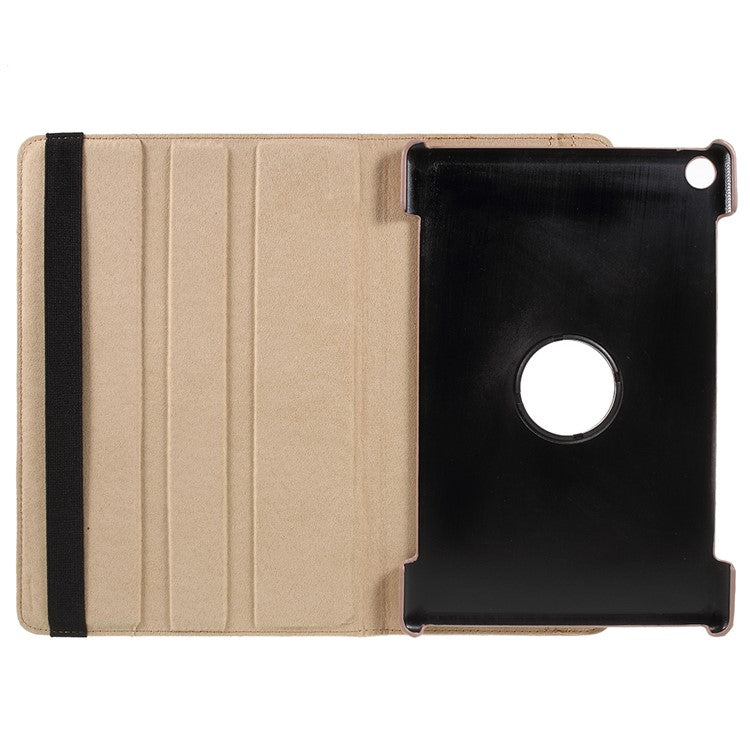 Litchi Skin Leather Protective Case with Rotating Stand for Huawei MediaPad M5 10 / M5 10 (Pro) - Rose Gold