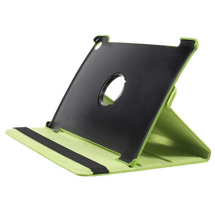 Litchi Skin 360-Degree Rotating Stand PU Leather Case for Huawei MediaPad M5 10 / M5 10 (Pro) - Green