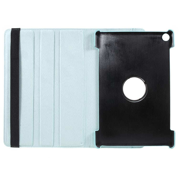 Litchi Skin 360-Degree Rotating Stand Leather Cover Case for Huawei MediaPad M5 10 / M5 10 (Pro) - Baby Blue