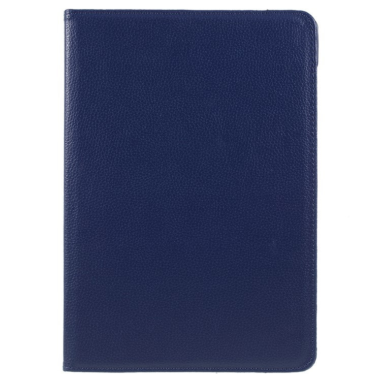 Litchi Texture Leather Case with Rotating Stand for Huawei MediaPad M5 10 / M5 10 (Pro) - Dark Blue