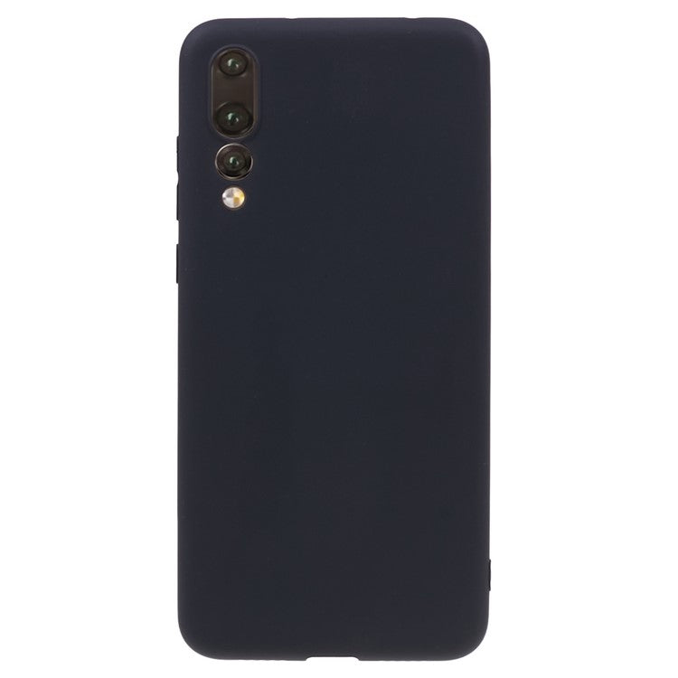 For Huawei P20 Pro Solid Color Matte Soft TPU Phone Case - Black