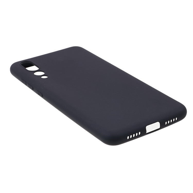 For Huawei P20 Pro Solid Color Matte Soft TPU Phone Case - Black