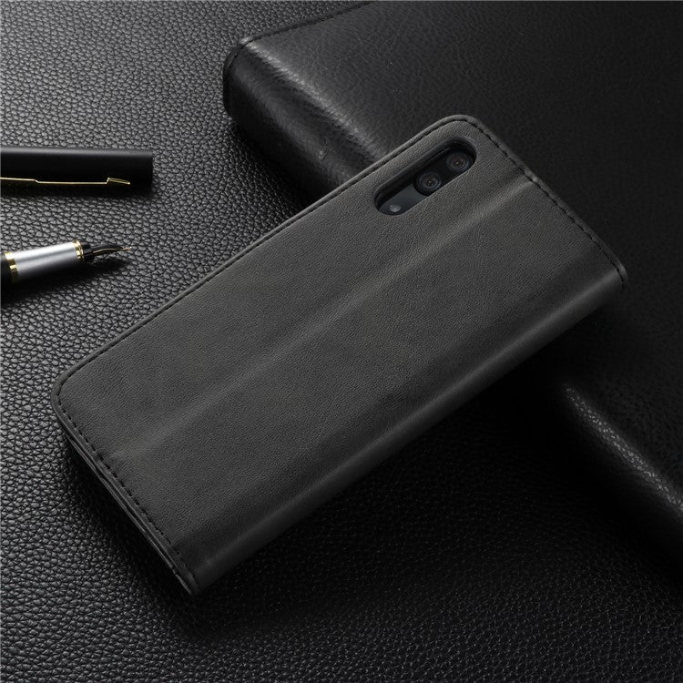 LC.IMEEKE Wallet Stand Leather Protective Case for Huawei P20 - Black