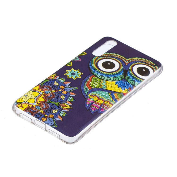 Luminous IMD Patterned Soft TPU Phone Shell for Huawei P20 - Colorized Owl