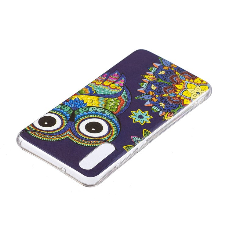 Luminous IMD Patterned Soft TPU Phone Shell for Huawei P20 - Colorized Owl