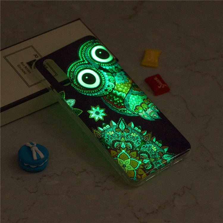 Luminous IMD Patterned Soft TPU Phone Shell for Huawei P20 - Colorized Owl