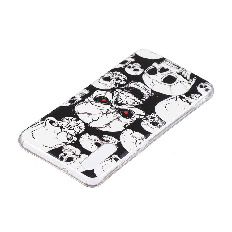 Luminous IMD Patterned Soft TPU Mobile Shell for Huawei P20 - Skulls