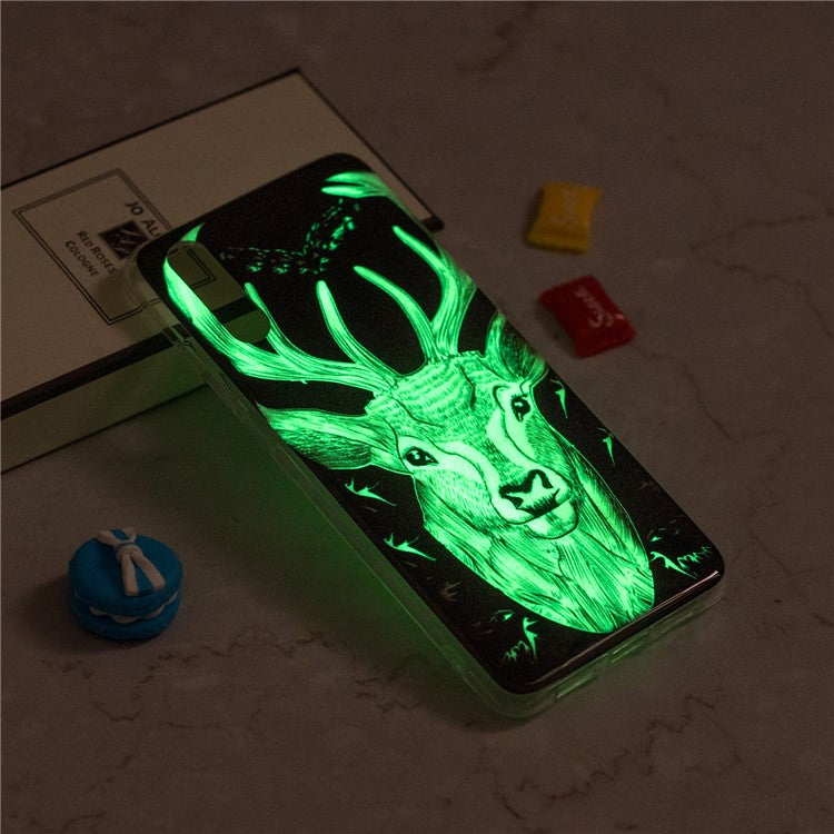 Luminous IMD Patterned Soft TPU Mobile Phone Casing for Huawei P20 - Elk