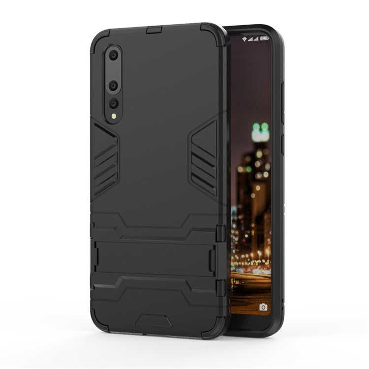 Cool Guard PC TPU Combo Mobile Casing with Kickstand for Huawei P20 Pro - Black