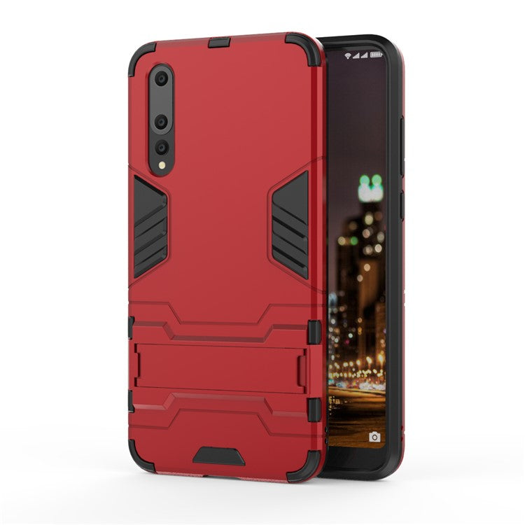 Cool Guard PC TPU Combo Mobile Phone Casing with Kickstand for Huawei P20 Pro - Red