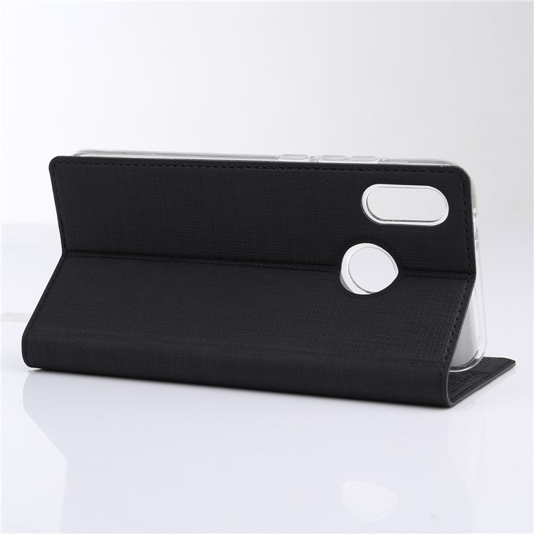 VILI DMX Auto-absorbed Card Holder Leather Case for Huawei P20 Lite / Nova 3e - Black