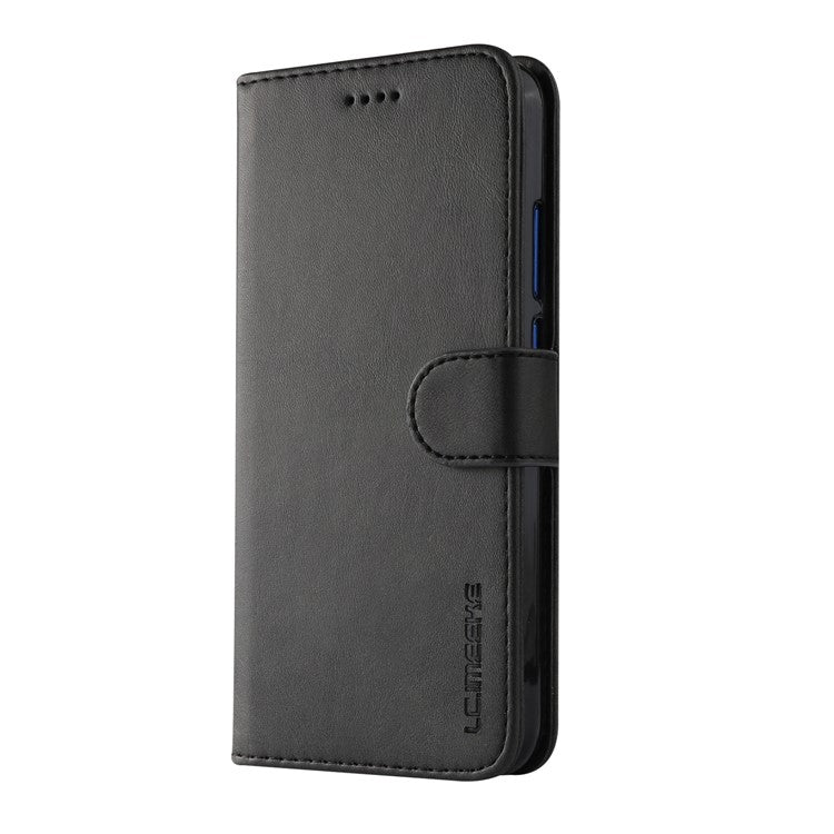 LC.IMEEKE Leather Mobile Phone Case for Huawei P20 Lite/Nova 3e with Reversible Magnetic Clasp Wallet Stand Functions - Black