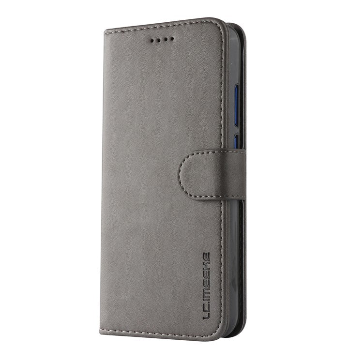LC.IMEEKE Leather Mobile Phone Case for Huawei P20 Lite/Nova 3e with Reversible Magnetic Clasp Wallet Stand Functions  - Grey