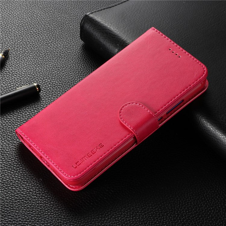 LC.IMEEKE Leather Mobile Phone Case for Huawei P20 Lite/Nova 3e with Reversible Magnetic Clasp Wallet Stand Functions  - Rose