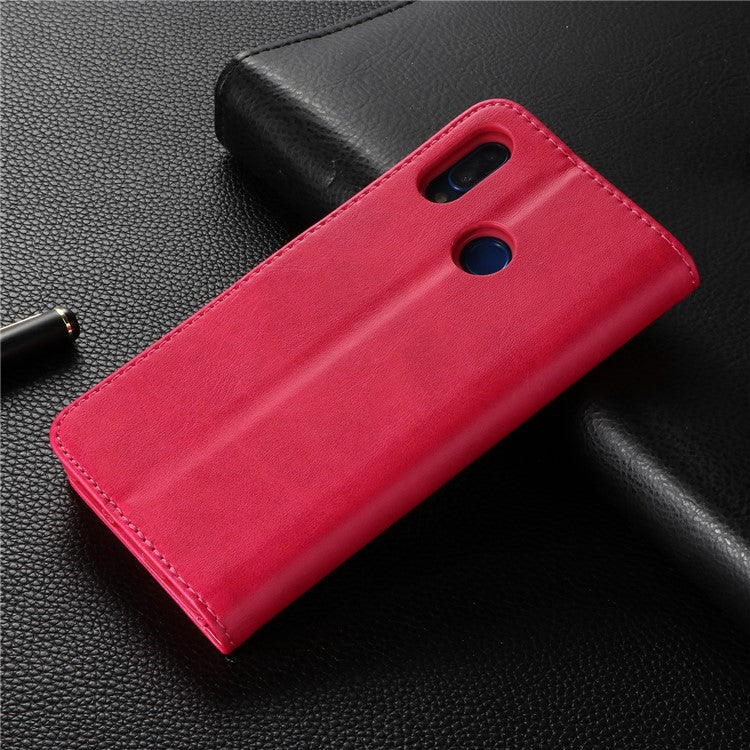 LC.IMEEKE Leather Mobile Phone Case for Huawei P20 Lite/Nova 3e with Reversible Magnetic Clasp Wallet Stand Functions  - Rose