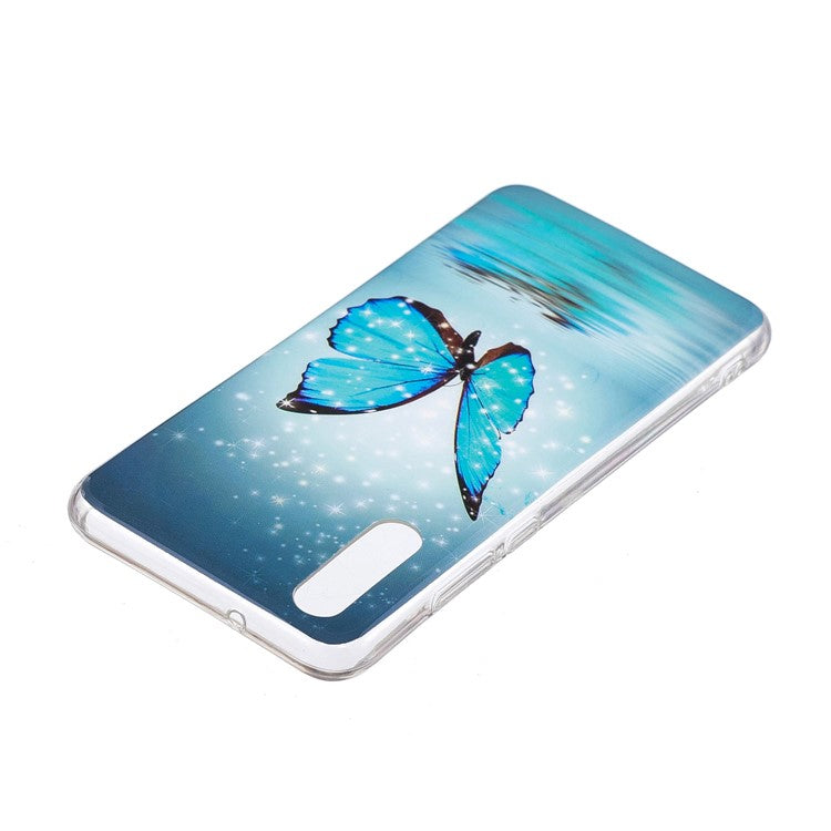 Luminous IMD Patterned Soft TPU Phone Shell for Huawei P20 Pro - Blue Butterfly