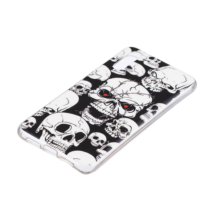 Luminous IMD Patterned Soft TPU Mobile Cover for Huawei P20 Pro - Skulls