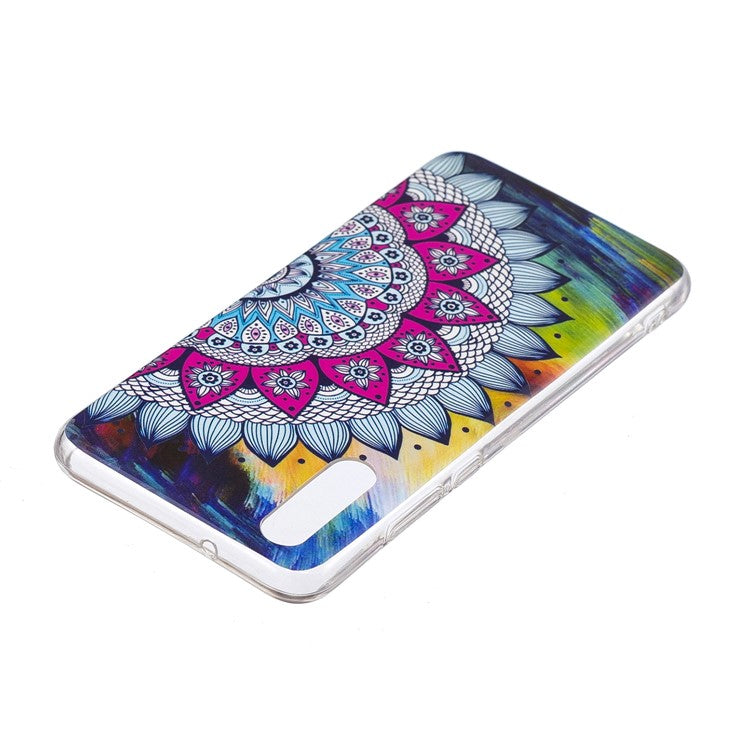 Luminous IMD Patterned Soft TPU Mobile Casing for Huawei P20 Pro - Mandala Flower