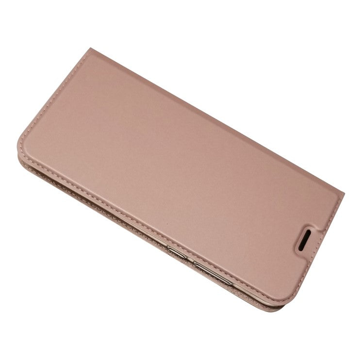 Magnetic Adsorption Leather Stand Phone Casing with Card Slot for Huawei P20 Pro - Rose Gold