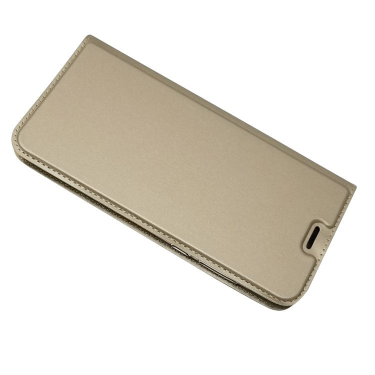 Magnetic Adsorption Leather Stand Phone Casing with Card Slot for Huawei P20 Pro - Gold