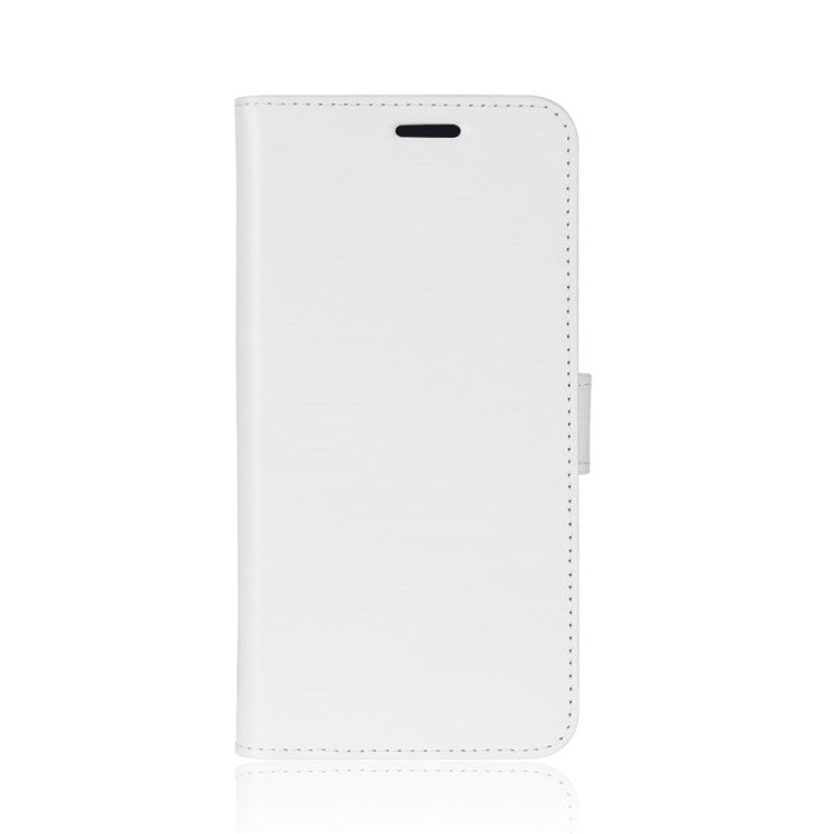 Crazy Horse Leather Stand Phone Cover for Huawei Honor 7A (with Fingerprint Sensor)/Honor 7A Pro/Enjoy 8e - White