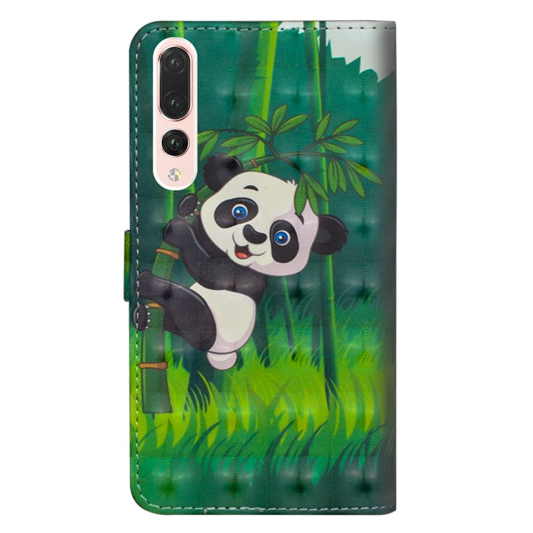 Pattern Printing Wallet Stand Leather Flip Case Cover for Huawei P20 Pro - Panda