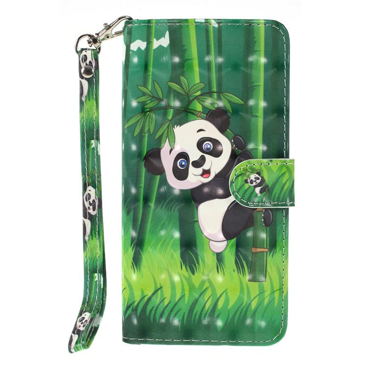 Pattern Printing Leather Wallet Shell Case for Huawei Y6 (2018)/Honor 7A (without Fingerprint Sensor) - Panda Pattern