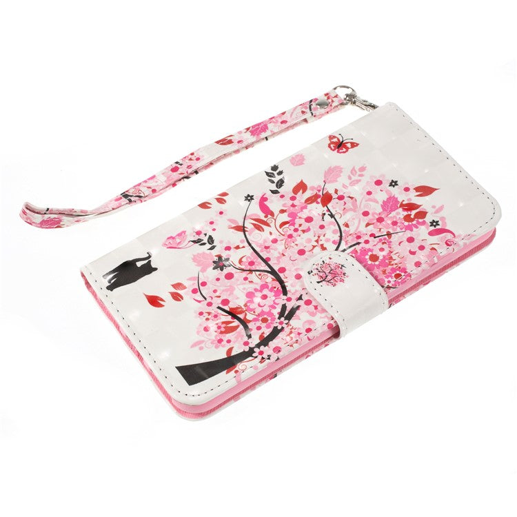 Pattern Printing Wallet Leather Stand Case for Huawei Y6 (2018)/Honor 7A (without Fingerprint Sensor) - Flowered Tree