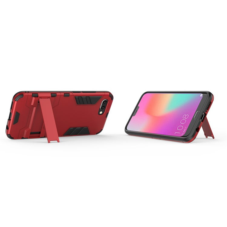 Plastic + TPU Hybrid Protection Case with Kickstand for Huawei Honor 10 - Red