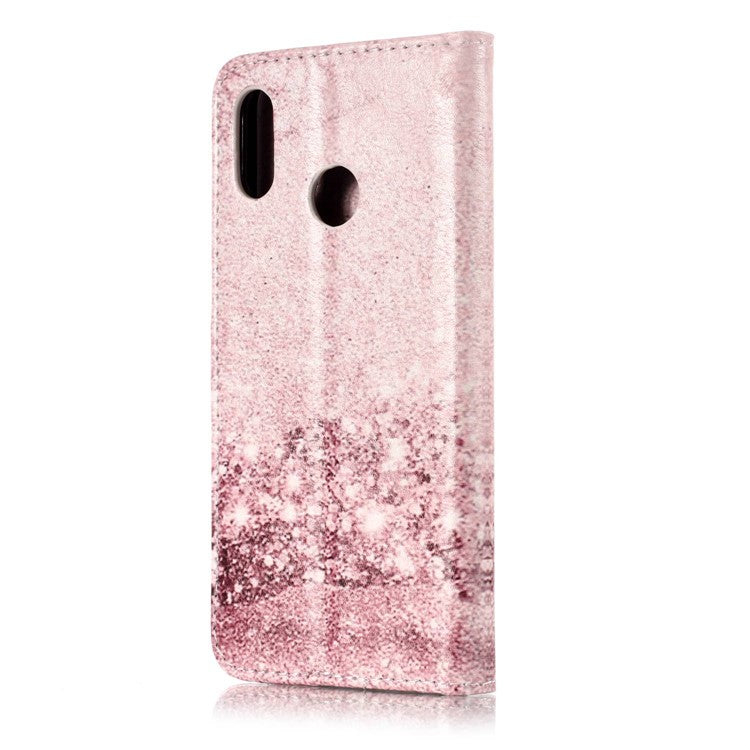 Pattern Printing Wallet Stand Leather Phone Casing for Huawei P20 Lite / Nova 3e - Glittery Sequins