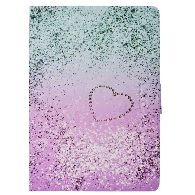 Pattern Printing Stand Leather Tablet Cover for Huawei MediaPad T3 10 - Glitter and Heart