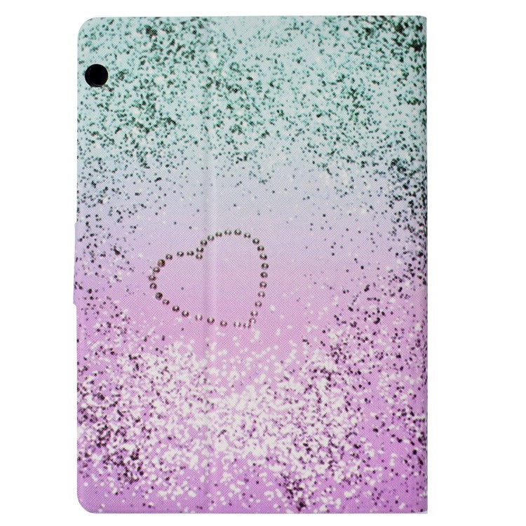Pattern Printing Stand Leather Tablet Cover for Huawei MediaPad T3 10 - Glitter and Heart