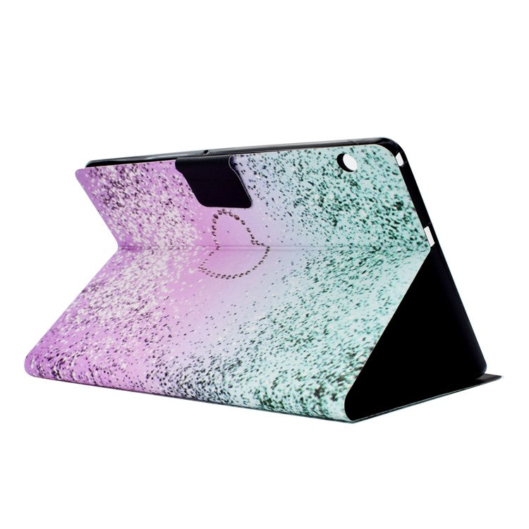 Pattern Printing Stand Leather Tablet Cover for Huawei MediaPad T3 10 - Glitter and Heart