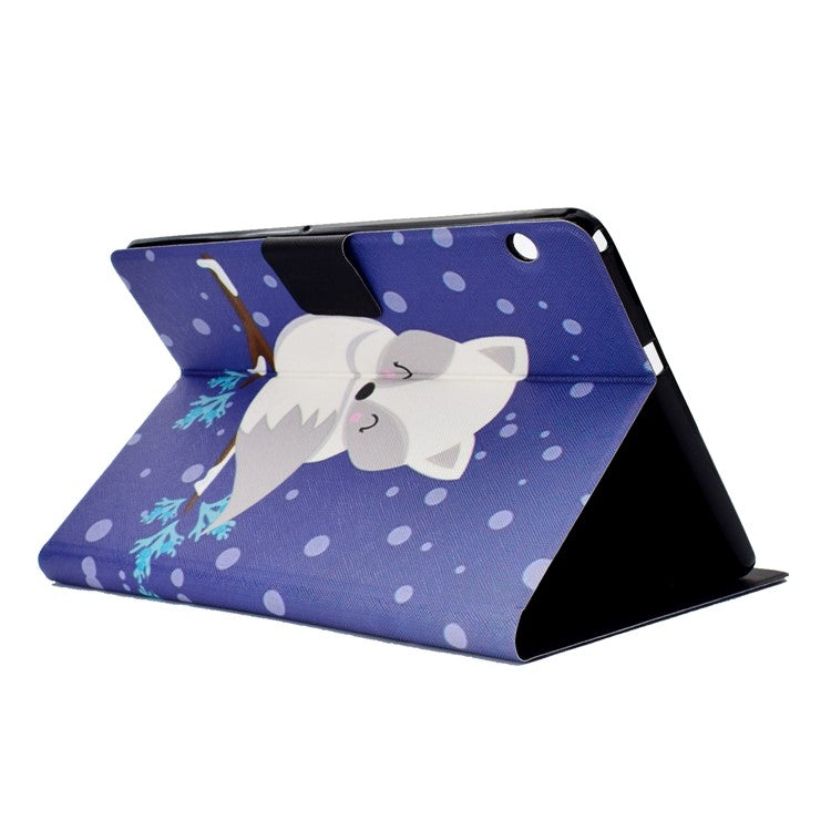 Patterned PU Leather Protector Case with Card Slots for Huawei MediaPad T3 10 - Fox