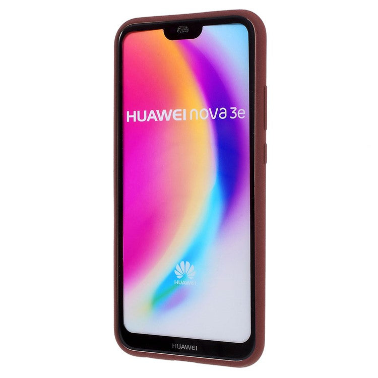 For Huawei P20 Lite / Nova 3e Double-sided Matte TPU Phone Casing - Wine Red