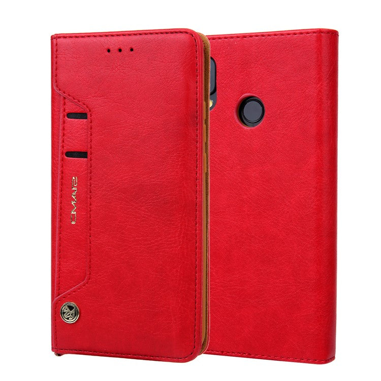 CMAI2 PU Leather Card Slots Phone Case for Huawei P20 Lite / Nova 3e (China) - Red